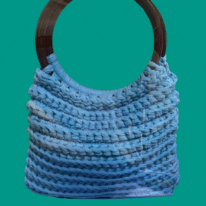 Round Handle T Shirt Yarn Crochet Bag
